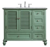 Rhodes 42 Inch 2 Drawer Single Bathroom Vanity Sink Set by Elegant Decor - VF30542