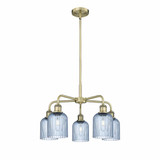 Bridal Veil 5 Light Stem Hung Chandelier 23 Inch Wide by Innovations - 516-5CR-G559-5