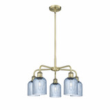 Bridal Veil 5 Light Stem Hung Chandelier 23 Inch Wide by Innovations - 516-5CR-G559-5