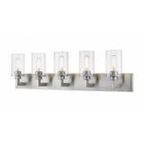Savannah 5 Light Clear Glass Vanity Light by Z Lite - 462-5V-BNC