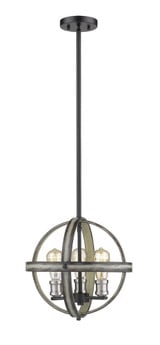 Kirkland 3 Light Medium Pendant 13.75 Inch Tall by Z-Lite - 472B14
