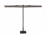 9 Foot Aluminum Manual Lift Rectangle Half Umbrella by Simply Shade - SSUA4599