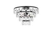 Ella 3 Light 16 Inch Wide Flush Mount by Elegant - 1101F16