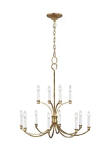 Westerly 12 Light Large 2 Tier Chandelier by Visual Comfort Studio - CC10612