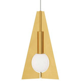 Sean Lavin 1 LED Pyramid Pendant 11.8 Inch Tall by Visual Comfort Modern - FR-700-OBLP