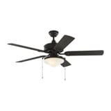 Haven 5 Blade Outdoor Ceiling Fan with Light Kit  52 Inch Wide by VC Fan - 5HVO52D