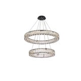 Monroe 2 LED Light Large Round Chandelier by Elegant - 3503G28