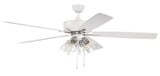 Super Pro 5 Blade Ceiling Fan with Light Kit 60 Inches Wide by Craftmade - S104