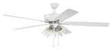Super Pro 5 Blade Ceiling Fan with Light Kit 60 Inches Wide by Craftmade - S104