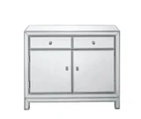 Reflexion 2 Drawers 2 Doors Nightstand 32 Inch Tall by Elegant Decor - MF72002