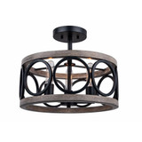 Nora 3 Light 15.795 Inch Wide Semi Flush Mount by Brio - NO303