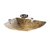 Alabaster Rocks U-Clips 6 Light Semi Flush Mount by Justice Design 25 - ALR-9612-25