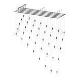 Suspenders 120W 40 LED Parallels Chandelier 116.5 Inch Wide by Sonneman - SLS4237