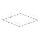 Suspenders 116W 20 LED 1 Tier Path Square Chandelier by Sonneman - SLS4239
