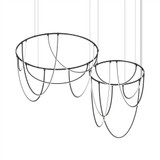 Suspenders 249W 12 LED 2Bar Offset Ring Chandelier 82 Inch Wide by Sonneman - SLS4243