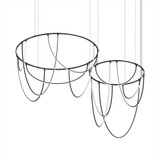 Suspenders 249W 12 LED 2Bar Offset Ring Chandelier 82 Inch Wide by Sonneman - SLS4243