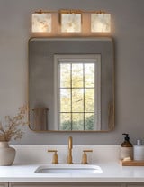 Alabaster Rocks Era 3 Light Rectangular Vanity Light by Justice Design - ALR-8443-55