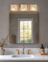 Alabaster Rocks Era 3 Light Rectangular Vanity Light by Justice Design - ALR-8443-55