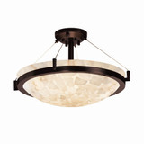 Alabaster Rocks Ring 8 Light 39Inch Wide Semi Flush Mount by Justice Design - ALR-9684-35