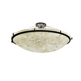 Alabaster Rocks Ring 8 Light 51Inch Wide Semi Flush Mount by Justice Design - ALR-9687-35