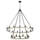 Paxton 24 Light Oversized 2 Tier Chandelier by Quorum - 64-24