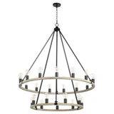 Paxton 24 Light Oversized 2 Tier Chandelier by Quorum - 64-24