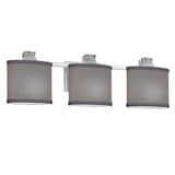 Textile Ardent 3 Light Vanity Light by Justice Design - FAB-8473-30-GRAY