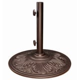 Cast Aluminum 50LB Umbrella Base with Art Deco Design by Treasure Garden - BA50
