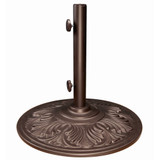 Cast Aluminum 50LB Umbrella Base with Art Deco Design by Treasure Garden - BA50