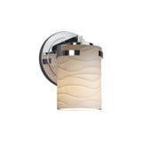 Limoges Atlas 1 Light Wave Wall Sconce by Justice Design - POR-8451-10-WAVE