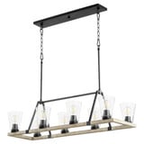 Paxton 8 Light Small Linear Chandelier by Quorum - 83-8