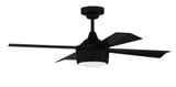Theo 4 Blade Ceiling Fan with Light Kit 42 Inch Wide by Craftmade - THO42