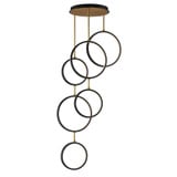 Hoopla 15W 6 LED Pendant 63 Inch Tall and 25 Inch Wide by ET2 - E24325