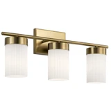 Ciona 3 Light Bath Vanity In Art Deco Style 10 x 24 Inches by Kichler - 55112