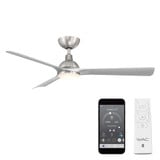 Gage 3 Blade Ceiling Fan with Light Kit 11.2 Inch X 52 Inch Wide by WAC - F-104L