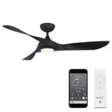 Swirl 3 Blade Ceiling Fan with Light Kit 12.11 Inch and 54 Inch Wide by WAC - F-074L