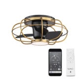 Aella 3 Blade Flush Ceiling Fan with Light Kit 22 Inch Wide by WAC - F-096L