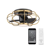 Aella 3 Blade Flush Ceiling Fan with Light Kit 22 Inch Wide by WAC - F-096L