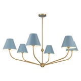 Xavier 6 Light Chandelier 16.5 Inch Tall and 48 Inch Wide by Crystorama - XAV-B9319