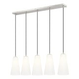 Farrell 5 Light Linear Chandelier 13.75 x 7.25 Inches Wide by Z-Lite - 3043P7-5L