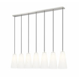 Farrell 7 Light Linear Chandelier 13.75 x 7.25 Inches Wide by Z-Lite - 3043P7-7L