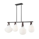 Newbury 4 Light Linear Chandelier 19 x 13 Inches Wide by Z-Lite - 7513-4L