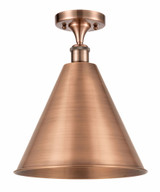 Ballston Cone 1 Light 16 Inch Wide Semi-Flush Mount by Innovations - 517-516-1C-16