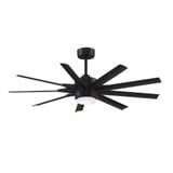 Odyn Custom 9 Blade Ceiling Fan with Light Kit 56 Inches Wide by Fanimation - FPD8152BLW56103