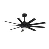 Odyn Custom 9 Blade Ceiling Fan with Light Kit 56 Inches Wide by Fanimation - FPD8152BLW56103
