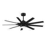 Odyn Custom 9 Blade Ceiling Fan with Light Kit 56 Inches Wide by Fanimation - FPD8152BLW56103