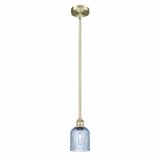 Bridal Veil 1 Light Stem Hung Mini Pendant 8.5 Inch Tall by Innovations - 616-1S-G559-5-GL