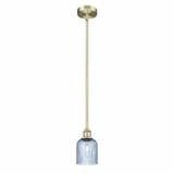 Bridal Veil 1 Light Stem Hung Mini Pendant 8.5 Inch Tall by Innovations - 616-1S-G559-5-GL