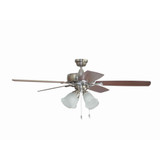 Twist N Click 5 Blade Ceiling Fan with 4Light Kit 52 Inch Wide by Craftmade - TCE52C4-C