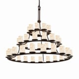 Alabaster Rocks Dakota 45 Light 3 Tier Chandelier by Justice Design - ALR-8714-10